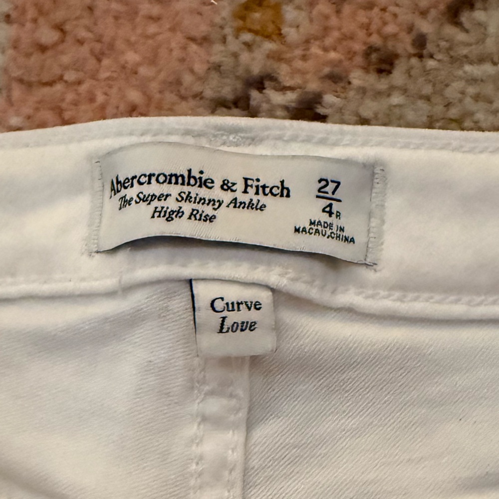 NWT ABERCROMBIE WHITE ANKLE SKINNY JEAN - Picture 5 of 6